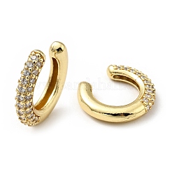 Boucles d'oreilles manchette en forme de C avec zircons cubiques&nbsp;EJEW-G295-19G-04