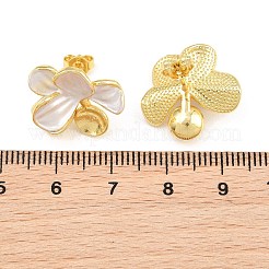 Accessoires de puces d'oreilles émaillés en laiton&nbsp;KK-CBA58F9-01G-04