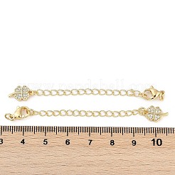 Estremità in micro pavé di zirconi cubici in ottone con catene&nbsp;KK-U043-04G
