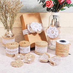 Handgemachte Nachahmung Hanf Kostüm Zubehör mit Nachahmung Perle&nbsp;DIY-NB0002-29