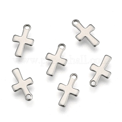 Breloques minuscules en forme de croix en acier inoxydable 304 anti-ternissement&nbsp;X-STAS-E104-34P