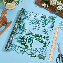 Autocollants statiques pour fenêtre à motif de feuilles de 2 m&nbsp;DIY-GF0013-49