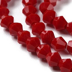 Fili di vetro in giada imitazione di colore solido opaco&nbsp;EGLA-A039-P4mm-D01
