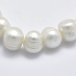 Brins de perles de culture d'eau douce naturelles&nbsp;PEAR-K003-09A-01