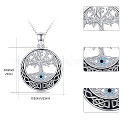 Gothic Halsketten mit Lebensbaum-Anhänger aus Strass für Damen&nbsp;PW-WG4F1F7-01