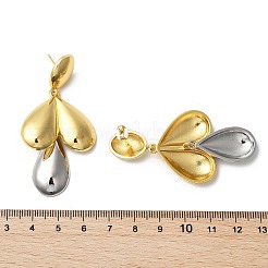 Tropfenförmige Ohrstecker aus Messing&nbsp;EJEW-S258-06GP
