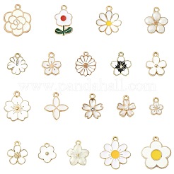 76pcs 19 styles de pendentifs en émail en alliage&nbsp;ENAM-FS0004-23
