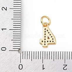 Messing micro pave klar zirkonia charme&nbsp;KK-G544-04G-04