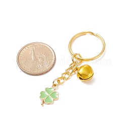 St. Patrick's Day Kleeblatt-Emaille-Charme-Schlüsselanhänger&nbsp;KEYC-JKC00367-02
