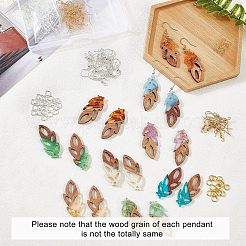 DIY-Set zur Herstellung von baumelnden Ohrringen mit Blättern&nbsp;DIY-OC0006-29