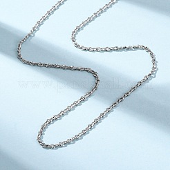 Collane a catena intrecciata in ottone testurizzato&nbsp;MAK-L045-05P