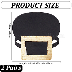 2 paire de couvre-chaussures en cuir PU avec sangle élastique en polyester&nbsp;AJEW-CY0002-59