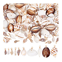 100 stücke 10 stile shell anhänger&nbsp;PALLOY-PH01882