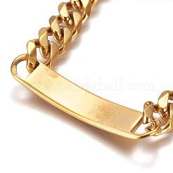 Bracelets à maillons cubains en acier inoxydable 304&nbsp;BJEW-L661-02G