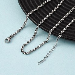 3 mm starke Rolo-Kettenhalsketten aus 304er Edelstahl&nbsp;NJEW-P338-08P