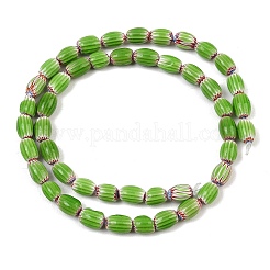Colliers de perles ovales en verre millefiori faites à la main&nbsp;LK-Z001-02A-08
