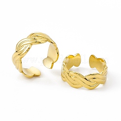 Bague manchette en acier inoxydable 304 avec placage ionique (IP) pour femme&nbsp;RJEW-C060-32G