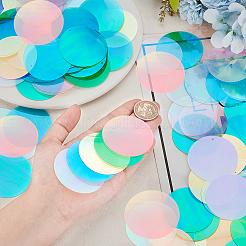 500 pendentif en PVC irisé à paillettes/sequins&nbsp;KY-OC0001-33C