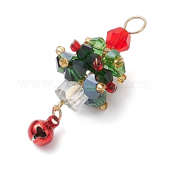 3 pz 3 colori pendenti in vetro a tema natalizio&nbsp;PALLOY-JF02892