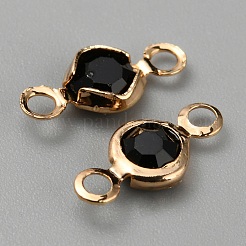 Colgantes de conector de rhinestone de latón&nbsp;RB-WH0001-08D