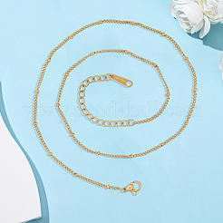 2 collana con catena satellitare in acciaio inossidabile 304 con placcatura ionica (IP) per uomo e donna&nbsp;NJEW-BBC0001-49