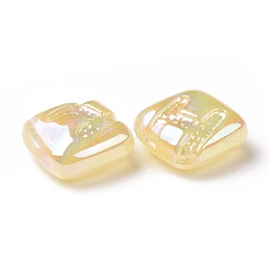 Perline acriliche con placcatura iridescente arcobaleno&nbsp;OACR-A010-06C