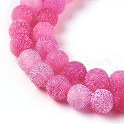 Chapelets de perle en agate naturelle patinée&nbsp;X-G-P414-A01
