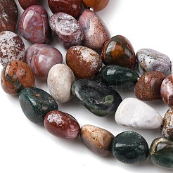 Natur Ozean Jaspis Perlen Stränge&nbsp;G-E483-39B