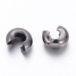 Ottone crimpare perline coperture&nbsp;X-KK-H291-NFB-NF