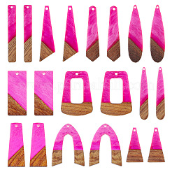 20 Stück 10 Arten Harz- und Holzanhänger&nbsp;WOOD-TA0002-67B