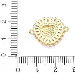 Breloques de connecteur en zircone cubique transparente pavée de laiton&nbsp;KK-A293-12G-05