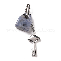Pendenti con diaspro blu naturale&nbsp;G-B027-03C