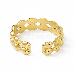 Anillo de acero inoxidable 304 con revestimiento iónico (IP) para mujer&nbsp;RJEW-C060-06G