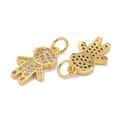 Adornos de latón micropavé de circonia cúbica&nbsp;ZIRC-A021-49G-B