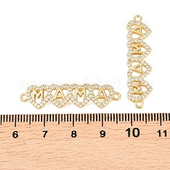 Muttertags-Anhänger aus Messing mit Mikropavé-Fassung und klaren Zirkonia&nbsp;KK-F931-27C-G