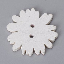 Boutons en bois imprimé avec 2 trou&nbsp;WOOD-TAC0003-49