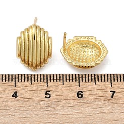 Boucles d'oreilles ovales en laiton&nbsp;EJEW-H154-09A-G