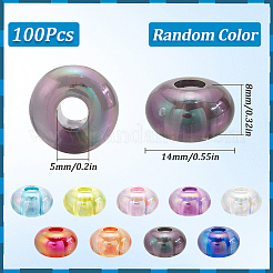 100 Stück transparente europäische Acrylperlen&nbsp;OACR-SC0001-75