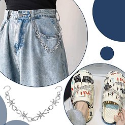 2 pz catena di scarpe con spine in lega&nbsp;AJEW-FG0004-50B