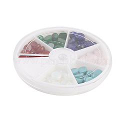 Natürliche & synthetische gemischte Edelstein-Cabochons&nbsp;G-JP0001-13