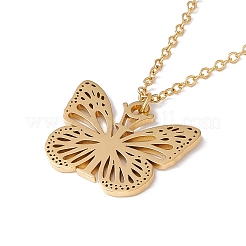 Lettre initiale avec collier pendentif papillon&nbsp;LS-NJEW-C026-01G-I