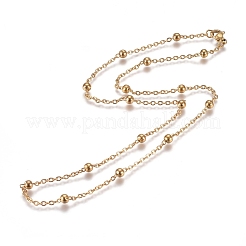 304 Edelstahl-Kabelkettenhalsketten&nbsp;NJEW-L159-08A-G