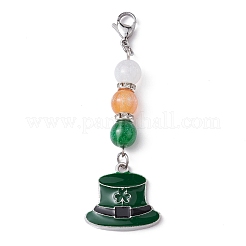 Decoración de colgantes de esmalte de aleación del día de San Patricio&nbsp;HJEW-JM01202