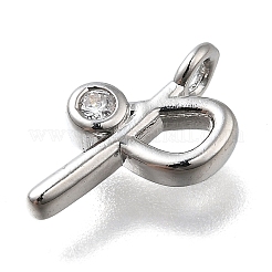 Ottone micro spianare pendenti zirconi&nbsp;KK-B132-12P-P
