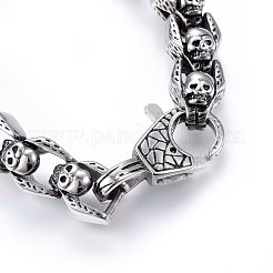 Bracciali retrò in acciaio inossidabile 304&nbsp;BJEW-L631-11AS