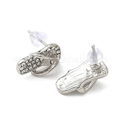 Orecchini a bottone con strass e cristalli in lega infradito&nbsp;FS-WGD6AB8-02