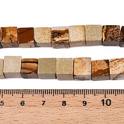 Picture naturale perline di diaspro fili&nbsp;G-T139-8x8-27A