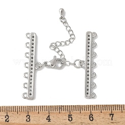 Kettenverlängerung aus Messing mit klarem Zirkonia&nbsp;KK-F893-10P
