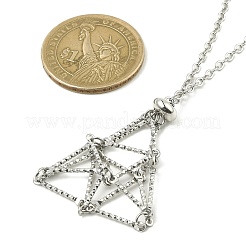 Anlaufgeschützter Makramee-Beutel aus Edelstahl 304 mit Kabelkette&nbsp;NJEW-TA00118-02