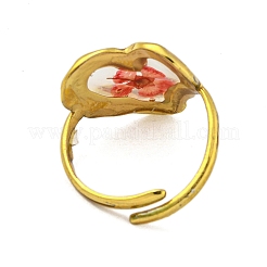 Anillos ajustables de latón para mujer&nbsp;RJEW-G265-10G-C03